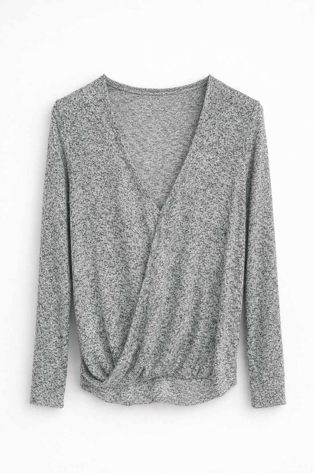 Haut gris à manches longues Bershka