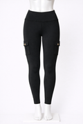 Pantalon cargo noir taille haute – coupe ajustée | Denitex seconde main