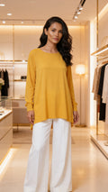 Tunique jaune moutarde oversize